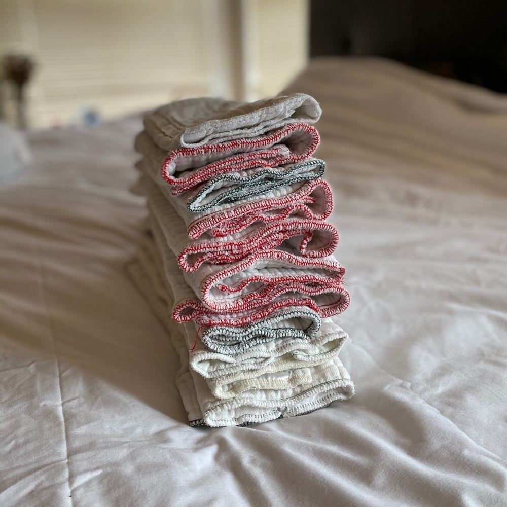 12 Prefold Cloth Diapers